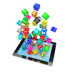 icon app fall in tablet pc