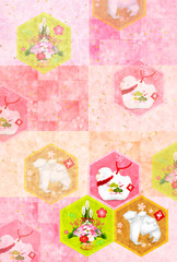 申　年賀状　背景