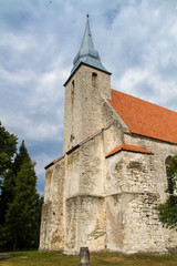 Fototapeta na wymiar Old catholic stone church Estonia Saaremaa