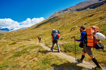 Fototapeta premium hikers in the mountains