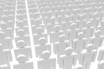 Obraz premium group of people figures on white background