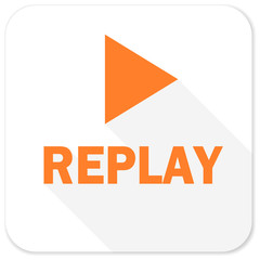 replay flat icon