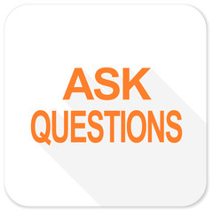 ask questions flat icon