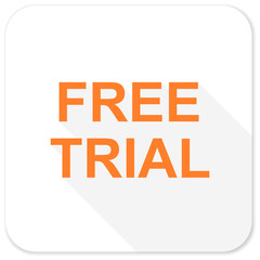 free trial flat icon