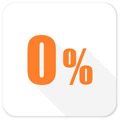 0 percent flat icon