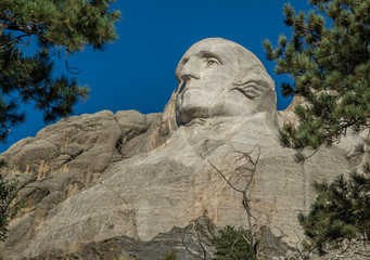 Obraz premium Carving of President George Washington at Mount Rushmore near Rapid City, South Dakota