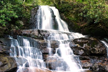 Fototapeta na wymiar Laurel Falls in Smokey Mountains National Park