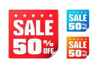 Sale 50% Off Stickers