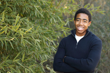 African American Teenager Smiling