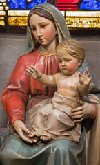 Obraz na płótnie Canvas Banska Stiavnica - Madonna in Three Magi carved sculptural 