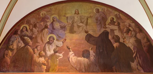 Photo sur Plexiglas Monument Vienna - Heart of Jesus Christ with the saints in - Herz Jesu Kirche 