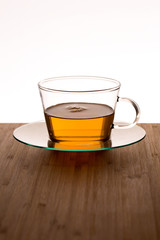 Cup of tea  on a wooden background