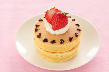 苺のパンケーキ