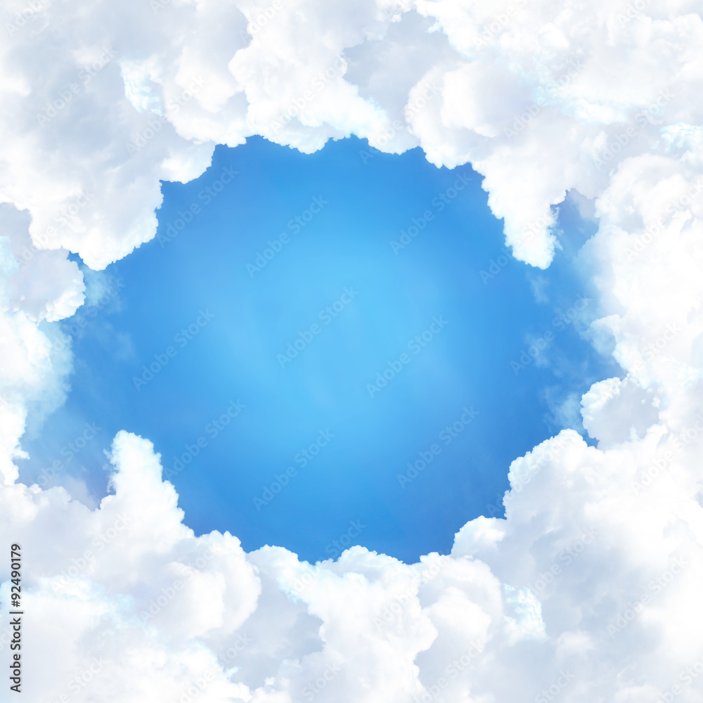 Wall mural clouds in sky with copy space for text