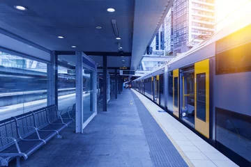 Acrylic prints Train station Sydney metro station