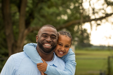 Fototapeta premium African American father and daughter.