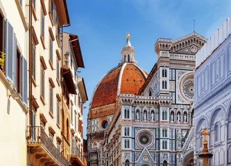 Printed kitchen splashbacks Florence The Florence Cathedral at historic center of Florence, Italy