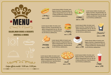 Restaurant Food Menu Design  vector format eps10 - 92493186