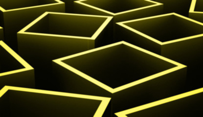 Abstract cubes background rendered