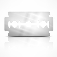 Blade razor metallic isolated on white, illustration