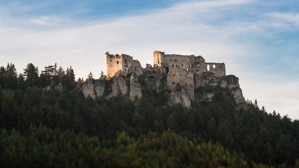 Fototapeta na wymiar Ruins of Medieval Castle Lietava near Zilina, Slovakia