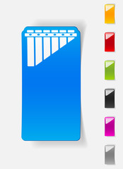 realistic design element. panpipes