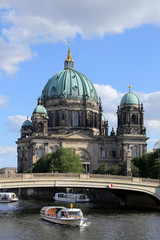 Fototapeta na wymiar BERLIN - JULY 26: Berlin Cathedral. German Berliner Dom. A famous landmark on the Museum Island in Mitte,