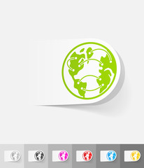 realistic design element. globe