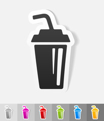 realistic design element. glass beverage