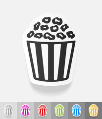 realistic design element. pop corn