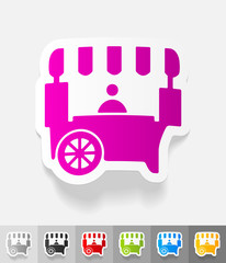 realistic design element. shop on wheels