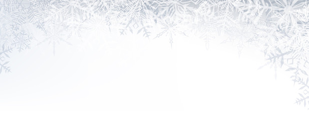 Christmas banner with crystallic snowflakes.