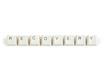 recovery from scattered keyboard keys on white
