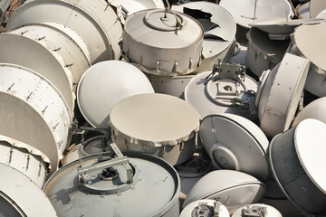 Used GSM antena dishes backgorund