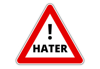 HATER red sign