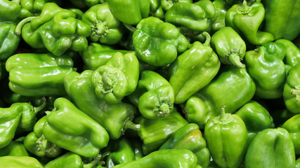 Plakat Green bell peppers,