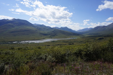 Goldensides trail in Tombstone Territorial Park, Yukon Territory, Canada.  This is the view from the Goldensides trail just off of the Dempster Highway in Yukon Territory, Canada. 