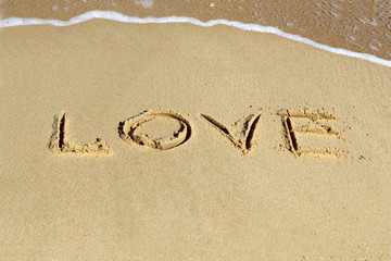 Love in the sand.