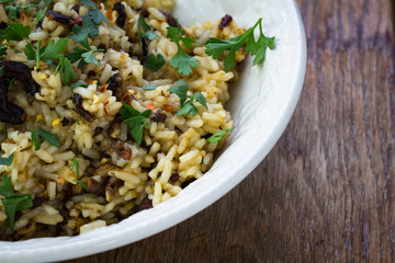 Wild mushrooms risotto.