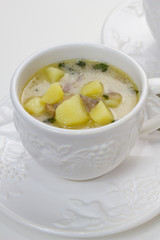 Wild mushroom soup.