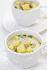 Wild mushroom soup.