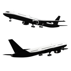 Passenger airplane isolated on white background