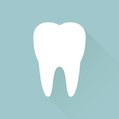 Flat web internet icon. Tooth.