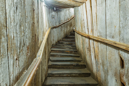 Entrance stairs in Cacica Salt Mine, Romania
