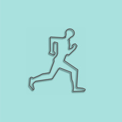 Start project symbol on green background,