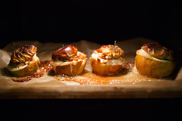 Baked apples in oven