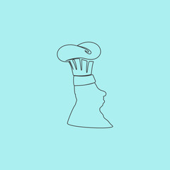 Silhouette of chef in hat