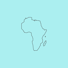 Africa Map - Vector icon isolated