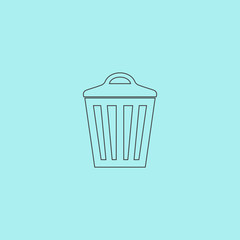 Trash can icon, vector eps10 illustration