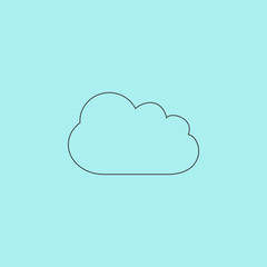 cloud icon, vector illustration. Flat design style